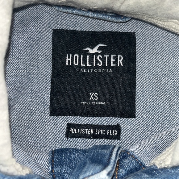 Mens Hollister Ripped Jean Jacket 